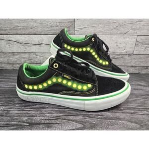 Vans x Shake Junt Old Skool Pro Men’s 9 Black/Green Rare Skate Shoes - Very Good